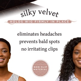 MainBasics Adjustable Velvet Wig Grip Band (Brown)