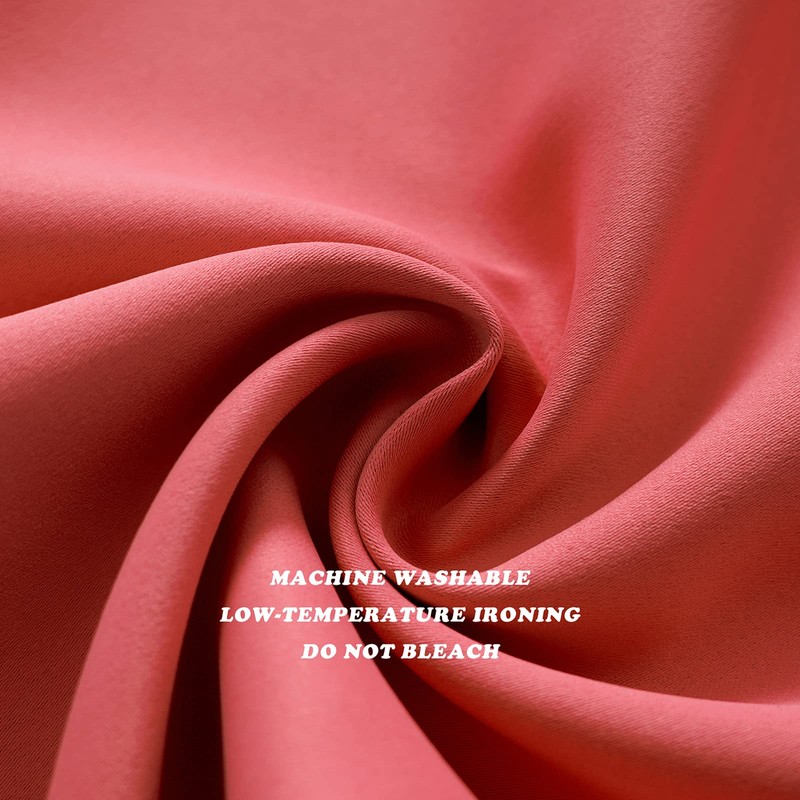 TOAVA DECO Coral Valance Curtains for Bedroom Thermal Insulated Coral