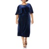 Maison Tara Women's Velvet Caplet Midi, Navy