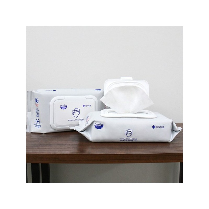 살균99.9 손소독티슈 50매입X10개 99.9% Germicidal Hand Sanitizing Wipes, 50 Sheets