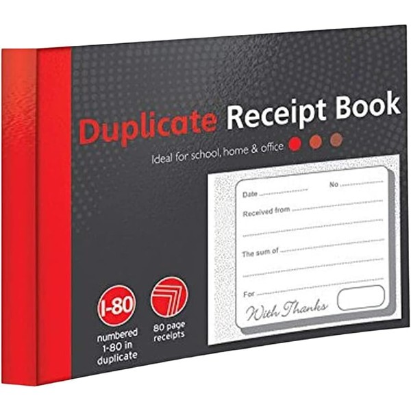 Easy Duplicate Receip Book - 1-80 Pages