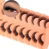 zanlufly Mink Lashes Cat Eye Fluffy False Lashes Fox Eye