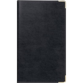 rido/idé Pocket Calendar Model Pocket Planner Int. (2025), 2 Pages = 1 Week, A6, 144 Pages, Faux Leather Cover, Belnova, Black