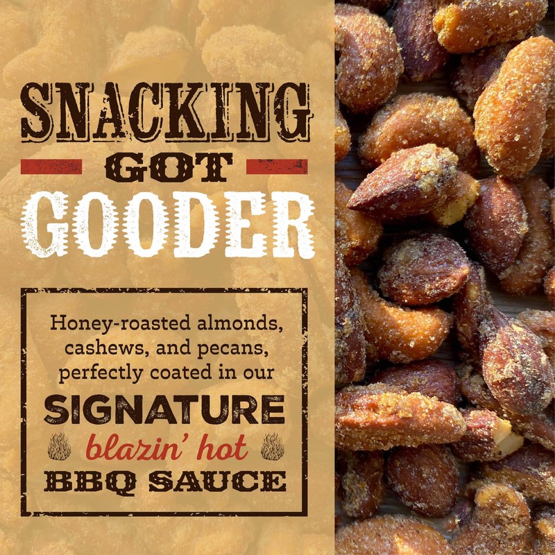 Rufus Teague Hot BBQ Honey Roasted Nuts Mix, Sweet &