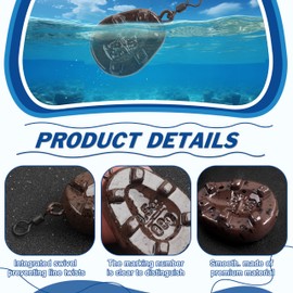 Carp Fishing Weight Sinkers,Coated Tapered Flat Pear Carp Fishing Sinkers with Rolling Swivel Carp Coarse Fishing Gear Tackle 2oz 2.5oz 3oz 3.5oz 4oz