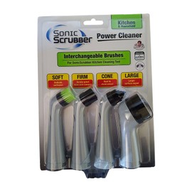 Chef's Choice Japan International Commerce Sonic Scrubber Brush Set for Kitchen & Home