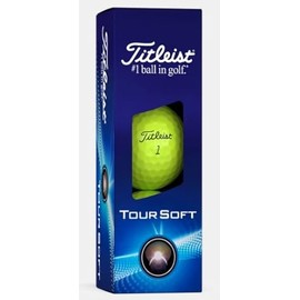 Titleist Tour Soft Golf Balls (Yellow, 3pk) 1 Sleeve 2024