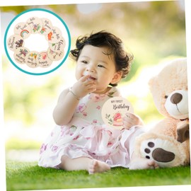 Alasum Wooden Baby Milestone Sign 1 Set of Monthly Baby Milestone Cards Photo Prop for Newborns Birth Announcement Sign for Boys Girls