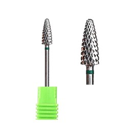 Natury Nails Tungsten Carbide Drill Bit for Nail Lathe Machine Manicure Pedicure Acrylic Nails Gel Nails Rotary Drill (Coarse Grain)