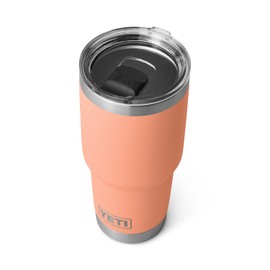 YETI Rambler 30 oz Tumbler, Stainless Steel, Vacuum Insulated with MagSlider Lid, Lowcountry Peach
