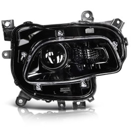 LSAILON Headlight Assembly Replacement Fit For Jeep For Cherokee 2014-2018Headlamp in Black Housing Clear Lens Passenger Side