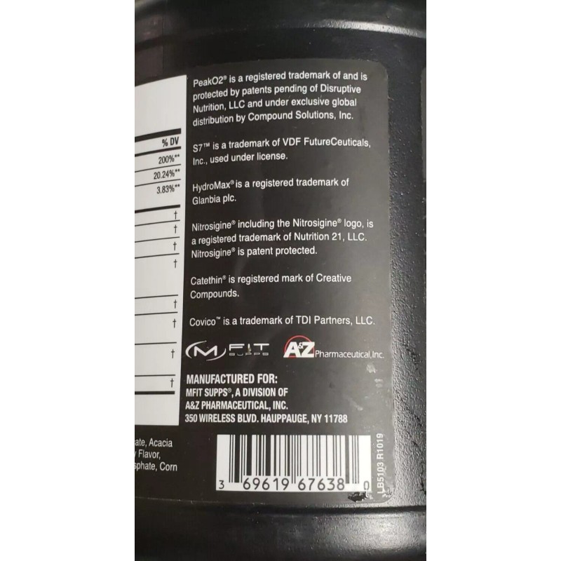 MFIT SUPPS - HAZARD Non-Stimulant Pump Formula - Raspberry Lemonade