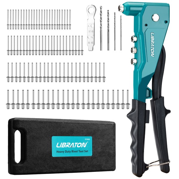 Libraton Heavy Duty Rivet Gun, Pop Rivet Gun Set, Professional