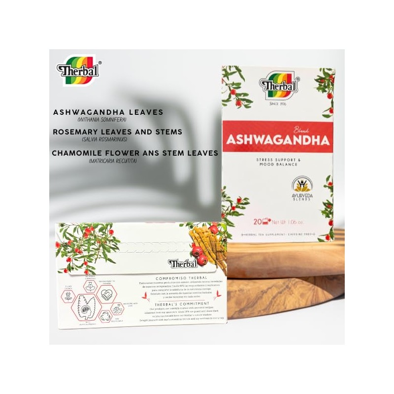 Therbal Ashwagandha Herbal Tea Blend – 20 Tea Bags –