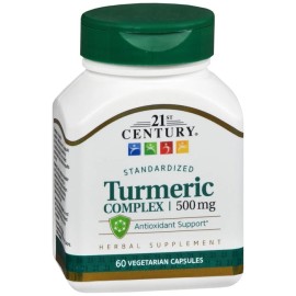 21st Century Turmeric Complex 500 mg Vegetarian Capsules 60 EA