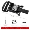 BWBWND Helmet Quick Release Buckle Kit, Motorcycle Helmet Ratcheted Buckle