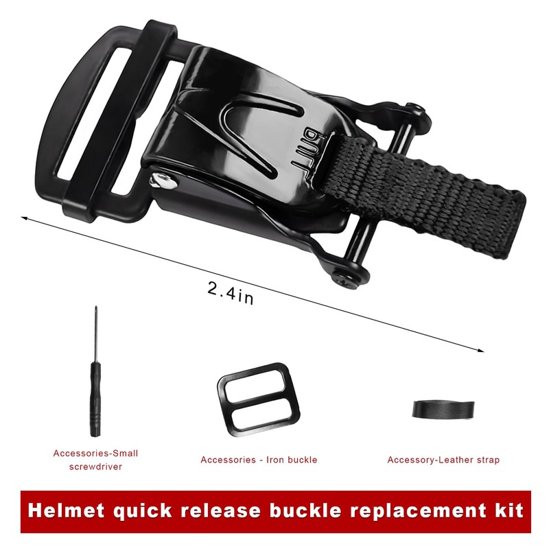BWBWND Helmet Quick Release Buckle Kit, Motorcycle Helmet Ratcheted Buckle