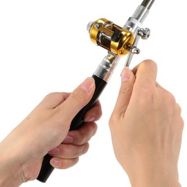 Lixada Fishing Rod Reel Combo Set, Mini Telescopic Portable Pocket Pen Fishing Rod Pole, Aluminum Alloy Fishing Reel,25m Fishing Line,Baits Jig Hooks Soft Lures Box