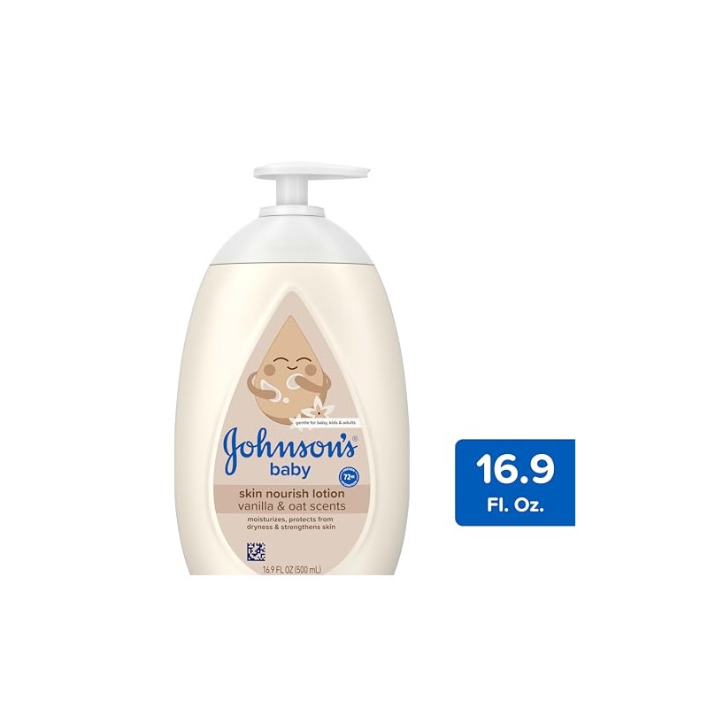 Johnson's Skin Nourish Moisturizing Baby Lotion for Dry Skin with