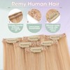 Benehair Clip-In Real Hair Extensions, 6 Pieces, Clip Real Hair