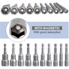 Bestgle 10 Pcs Magnetic Nut Setter Driver Drill Bit Set,
