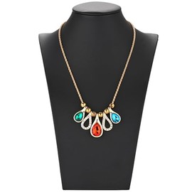 Necklace Bust Jewelry Display Stand - Polmart Black Leatherette Necklace Pendant Chain Jewelry Bust Display Holder Stand Storage Decoration & Presentation(H:11")