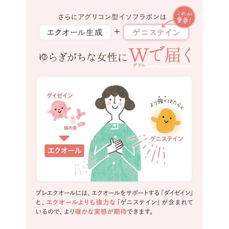 ルミエル プレエクオール サプリメント 大豆イソフラボン 和漢 マルチビタミン 女性のゆらぎ 30日分 (1)