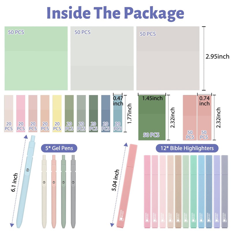 DazSpirit Book Annotation Kit with 12 Pastel No Bleed Highlighters