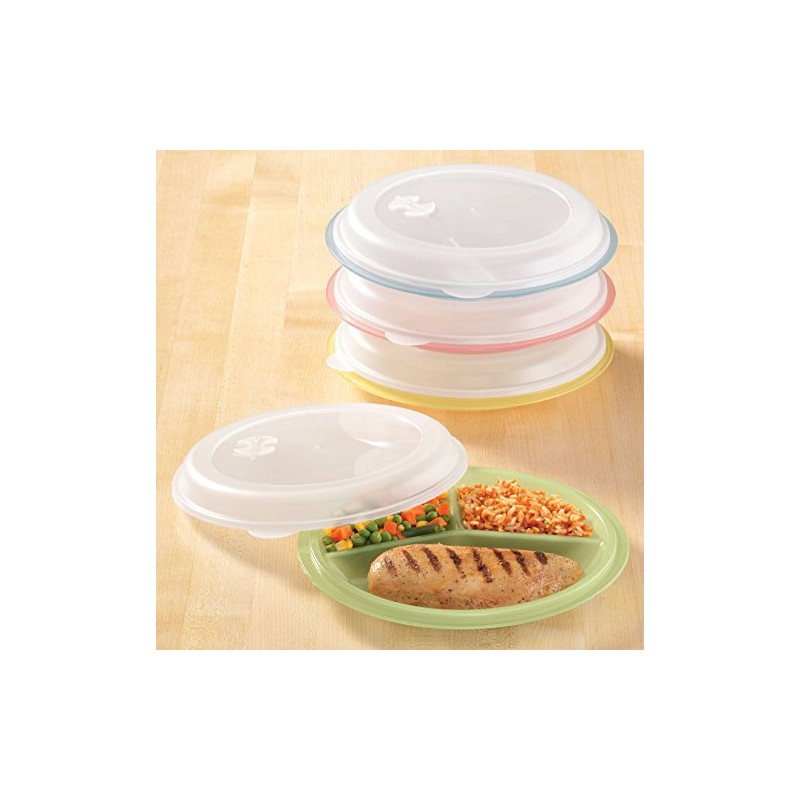 Miles Kimball Divided Plates And Food Storage Containers - Set