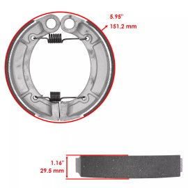 Caltric for Yamaha Bruin 250 YFM250 YFM250B 2005 2006 Front Rear Brake Pads & Shoes