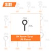 HELIFOUNER 50 Pieces 8# Screw Eyes, Screw in Eye Hooks,