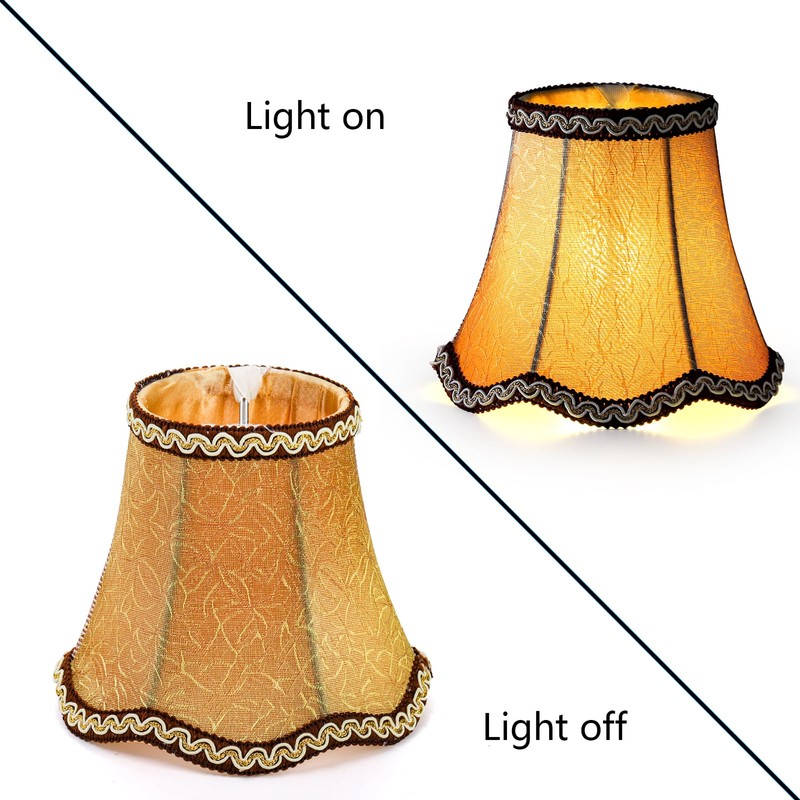 Hedume 6 Pack European Lamp Shade, Modern Clip On Droplight