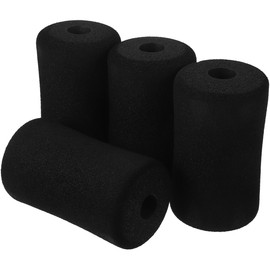 4pcs Sponge Cover Abdominal Training Accessories Foam Gym Pad Machine Roller Tube Hip Thrust Pad Buffer Tube Cover Rolling Foam Roller Black INOOMP