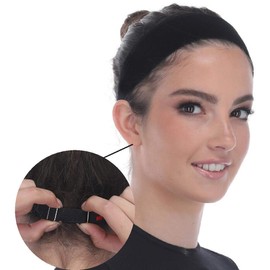 Madison Headwear Banda de agarre para peluca, ajustable para adaptarse a tu cabeza, comodidad de terciopelo, antideslizante, transpirable, material ligero para todo el día. Mantén la peluca cómodamente asegurada, Negro, Una talla