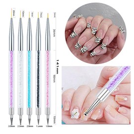 GEMBITYFUL Nail Art Brushes 9Pcs Kit - Painting, Liner, Dotting Tools for Salon