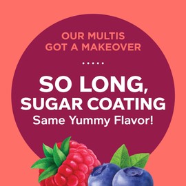 OLLY The Perfect Womens Gummy Multivitamin, 65 Day Supply (130 Gummies), Blissful Berry, Vitamins A, D, C, E, Biotin, Folic Acid, Chewable Supplement (Packaging May Vary)