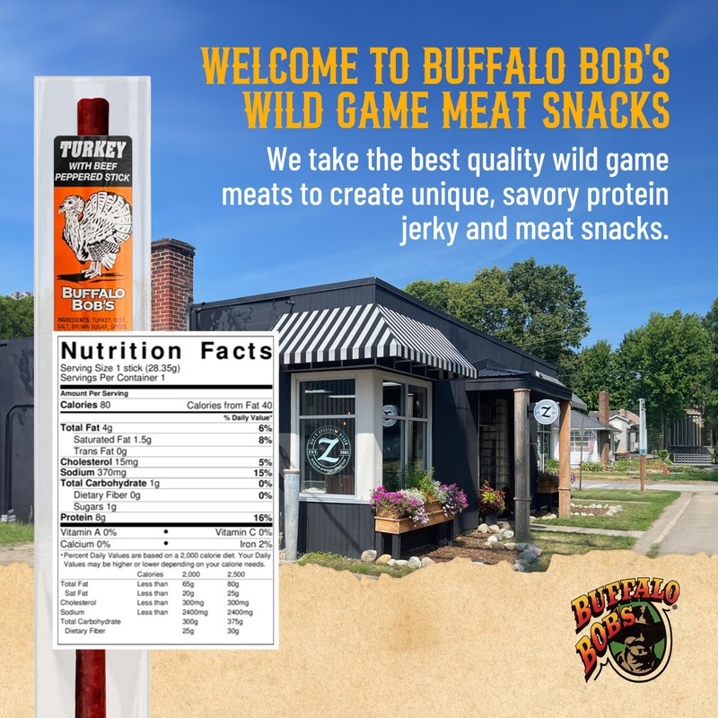 Buffalo Bob's Wild Game Meat Snack Stick - Turkey Stick