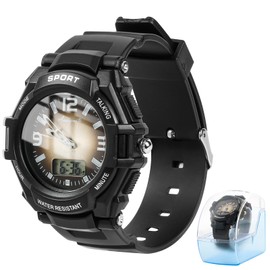 Awaiymi Talking Watches for The Blind with Analog & Digital Display, Sport Talking Watch with Voice Time Announcement and Snooze Alarm for Visually Impaired and Seniors