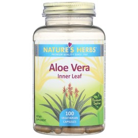 Nature's Life Aloe Vera Inner Leaf | Skin Health, Digestive Support & Regularity Formula | with Fennel | Non-GMO & Vegan | No Fillers | 100 Veg Caps