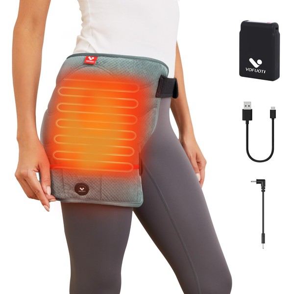 VOFUOTI MAX Hip Heating Pad, Portable Heated Hip Brace Support