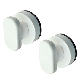 PHITUODA 2 Pack Powerful Suction Cup Glass Mirror Door Handle, Refrigerator Drawer Bathroom Suction Cup Wall Armrest, Bathtub Shower Handle Kitchen Drawer Cabinet Knob Suction Cup, White
