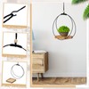 Geelin 4 Pack Plant Hanger with Wood Base Hanging Window