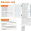 Yaheetech Over The Toilet Storage Cabinet with Double Tempered Glass