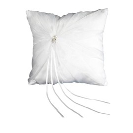 AMJ Dresses Inc White Bridal Wedding Ring Bearer Pillow