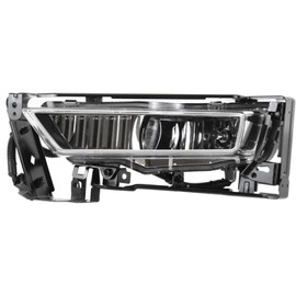 MNMSYH Fog Light Luz Antiniebla Left Side Clear Lens W/Bulb Fog Lamp W/Chrome Bezel For Honda For Accord EX-L/LX/Sport 2013-2015 Rectangular-Shape 33950T2AA01 33950T2AA11