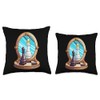 Pawn Queen Chess Player Mirror Reflection Potential Throw Pillow