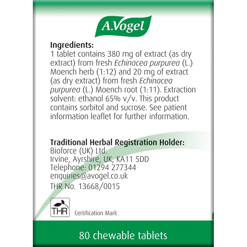 A.Vogel Echinaforce Chewable Cold & Flu Tablets | Relieve Cold