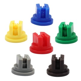 Zorveiio 6Pcs Flat Fan Spray Tip 110 Degree Plastic Nozzle 0.15-0.6mm Pore Agricultural Sprayer Nozzle for Industrial Agricultural Equipment Spraying Machine