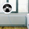 4Pcs Radiator Pipe Covers, GLADFRESIT 15mm Plastic Black Pipe Collars