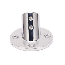 Boat Hand Rail Fitting Stainless Steel 45 Degree Round Base Tube Marine Hardware Flange Base Deck Railing Accessories25mm/1in